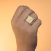 18K SELLO ORO AMARILLO EURO MACIZO CUADRADO. ANCHO: 21MM - Imagen 3