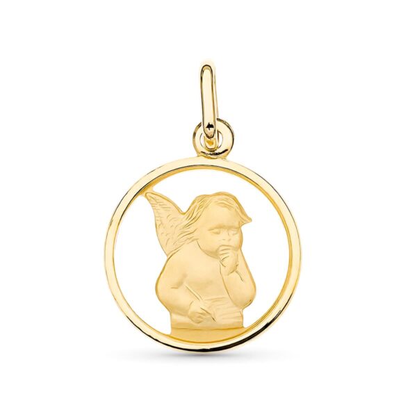 18K COLGANTE ORO AMARILLO ANGELITO 14 MM