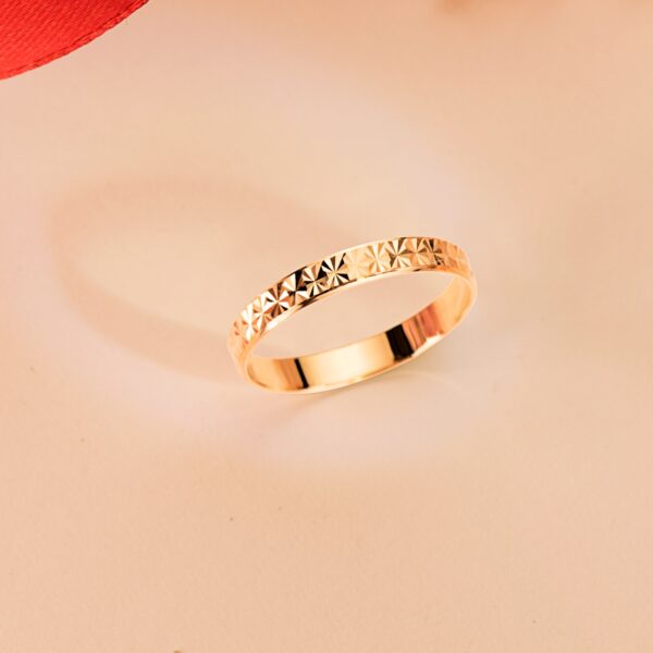 18K ALIANZA ORO AMARILLO DIAMANTADA. ANCHO: 3 MM - Imagen 2