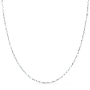 18K CADENA MACIZA ORO BLANCO CARTIER 3X1. 1 MM 40CM