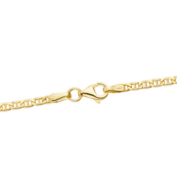 18K CADENA ORO AMARILLO ANCLA PLANA HUECA LARGO 45CM ANCHO 2 MM - Imagen 2