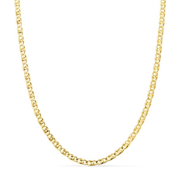 18K CADENA ORO AMARILLO ANCLA HUECA LARGO 50CM ANCHO 3 MM