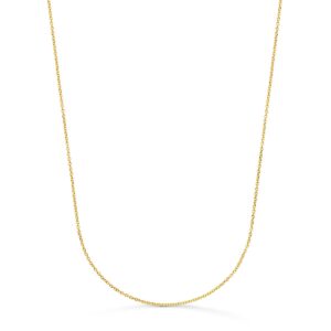 18K CADENA ORO AMARILLO ROLO MACIZA ANCHO: 1MM LARGO: 40CM
