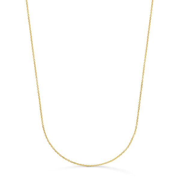 18K CADENA ORO AMARILLO ROLO MACIZA ANCHO: 1MM LARGO: 40CM