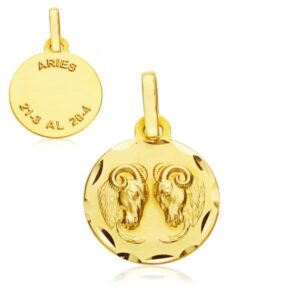 18K HOROSCOPO ORO AMARILLO ARIES 13 MM