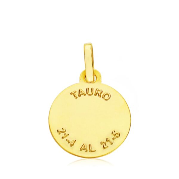 18K HOROSCOPO ORO AMARILLO TAURO 13 MM - Imagen 2