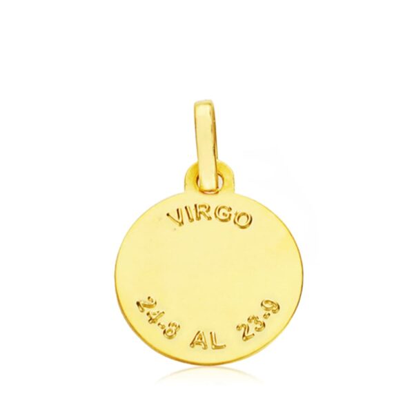 18K HOROSCOPO ORO AMARILLO VIRGO 13 MM - Imagen 2