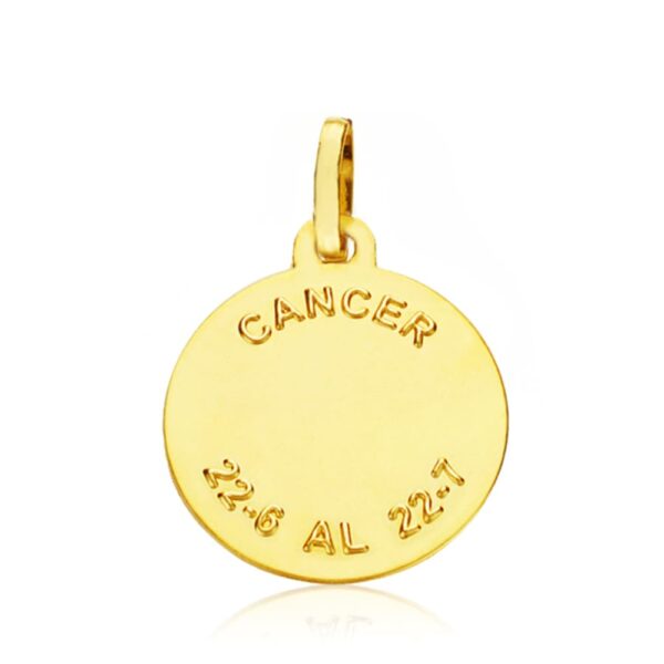 18K PLACA HOROSCOPO ORO AMARILLO CANCER 16 MM - Imagen 2