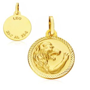 18K HOROSCOPO ORO AMARILLO LEO 20 MM