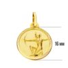 18K PLACA HOROSCOPO ORO AMARILLO SAGITARIO 16 MM - Imagen 3