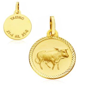 18K HOROSCOPO ORO AMARILLO TAURO 20 MM