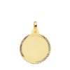 18K PLACA CHAPA DISCO ORO AMARILLO LISO MATE HELICE 18 MM