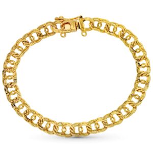 18K PULSERA ORO AMARILLO HUNGARA 20.5 CM 7 MM