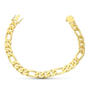 18K PULSERA ORO AMARILLO MACIZA 21.5 CM 8 MM