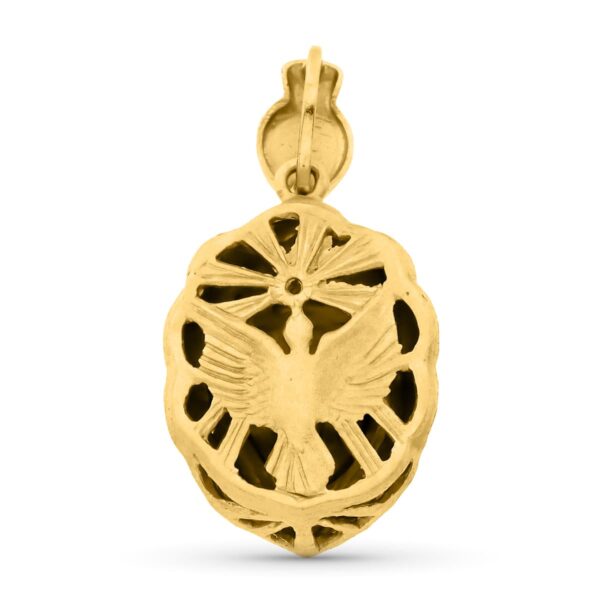 18K COLGANTE ORO AMARILLO ROSTRO VIRGEN DEL ROCIO 26 X 18 MM - Imagen 3
