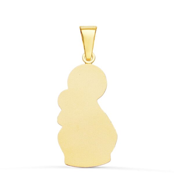 18K MEDALLA ORO AMARILLO VIRGEN DEL CARMEN SILUETA 28X14 MM - Imagen 2