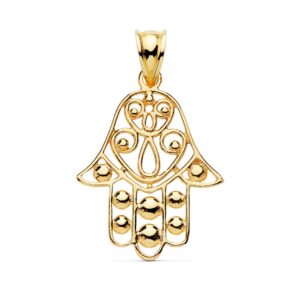 18K COLGANTE ORO AMARILLO MANO FATIMA 27X23 MM