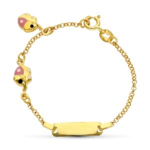 18K ESCLAVA ORO AMARILLO ELEFANTES. 13CM