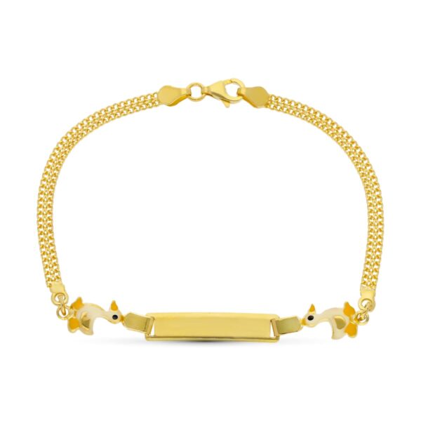 18K ESCLAVA ORO AMARILLO PATITOS 16CM