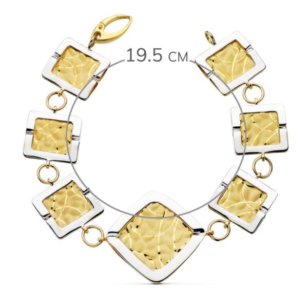 18K PULSERA BICOLOR LASER 19.5CM - Imagen 2