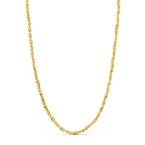 18K CADENA ORO AMARILLO MACIZA BOLA Y DETALLE BRILLO. ANCHO: 2,7 MM LARGO: 50CM