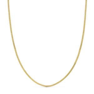18K CADENA ORO AMARILLO BARBADA HUECA 40CM ANCHO 1.5 MM