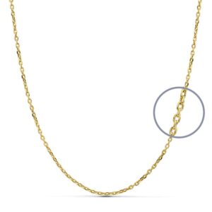 18K CADENA ORO AMARILLO FORZADA 40CM HUECA 1.50 MM