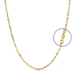 18K CADENA ORO AMARILLO FORZADA 50CM HUECA 2 MM
