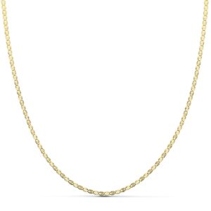 18K CADENA ORO AMARILLO MACIZA DIAMANTADA 1.5 MM 40CM