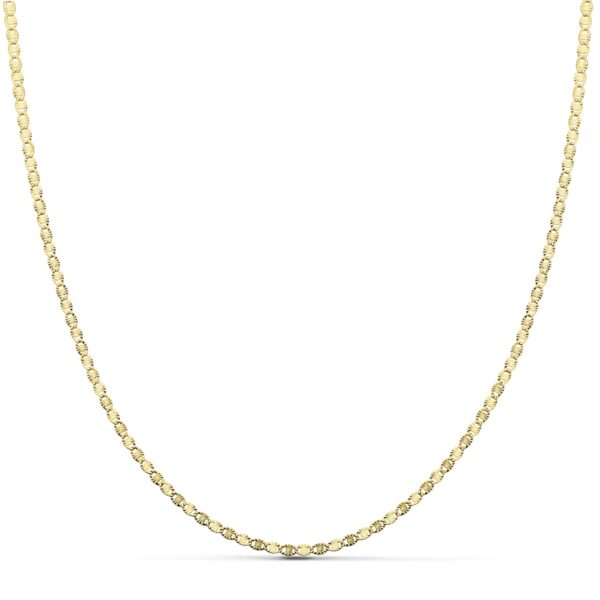 18K CADENA ORO AMARILLO MACIZA DIAMANTADA 2 MM 50CM
