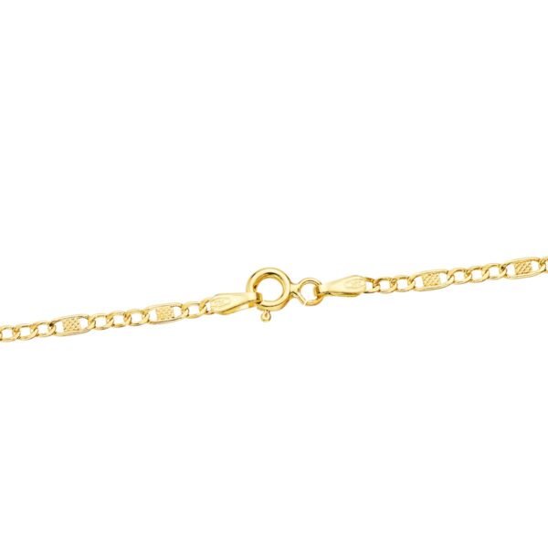 18K CADENA ORO AMARILLO COMBINADA HUECA 3X1. LARGO 50CM ANCHO 2 MM - Imagen 2