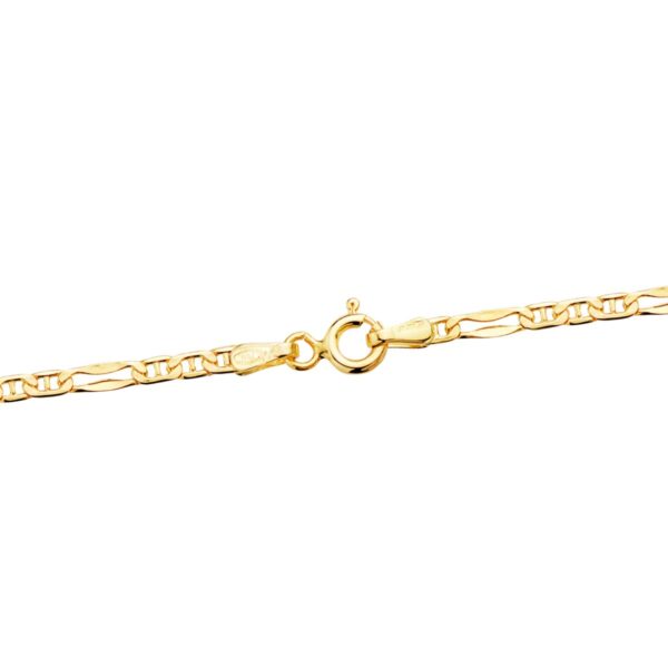 18K CADENA ORO AMARILLO ANCLA 3X1 HUECA LARGO 50CM ANCHO 2 MM - Imagen 2