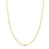 18K CADENA ORO AMARILLO FORZADA TALLADA HUECA LARGO 40CM ANCHO 2.5 MM