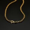 18K CADENA ORO AMARILLO ROLO HUECA LIGERA ANCHO: 2.5MM LARGO: 45CM CIERRE REASA - Imagen 3