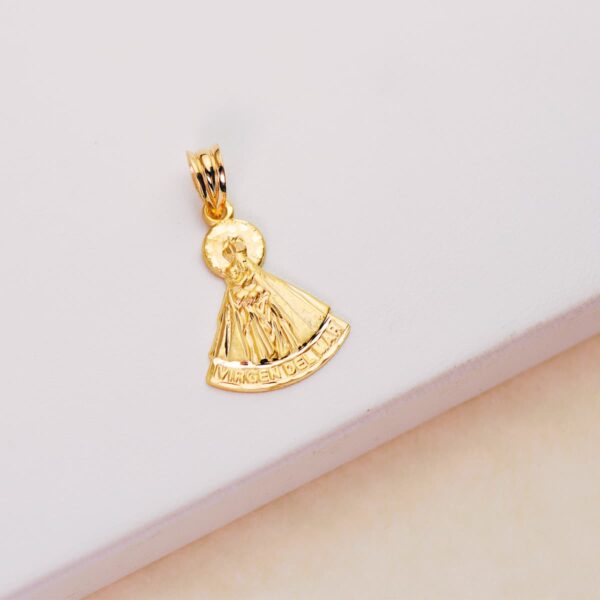 18K MEDALLA ORO AMARILLO VIRGEN DEL MAR SILUETA TALLADA 20X17 MM - Imagen 2