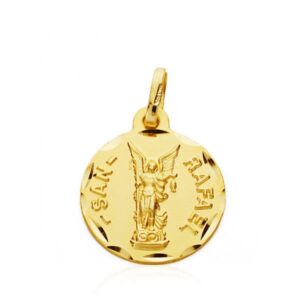 18K MEDALLA ORO AMARILLO SAN RAFAEL 16 MM