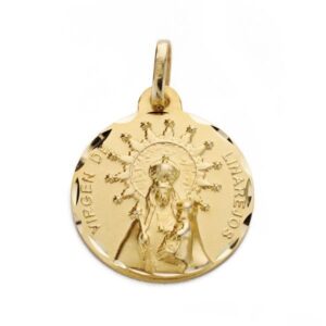 18K MEDALLA ORO AMARILLO VIRGEN DE LINAREJOS 18 MM