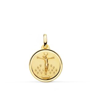 18K MEDALLA ORO AMARILLO CRISTO DE LA LAGUNA BISEL 18 MM