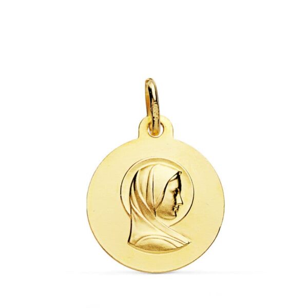 18K MEDALLA ORO AMARILLO MARIA FRANCESA 16MM