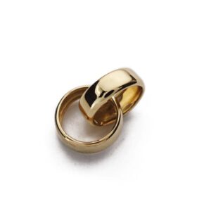 18K COLGANTE ORO AMARILLO ALIANZAS 8 MM DIAMETRO.