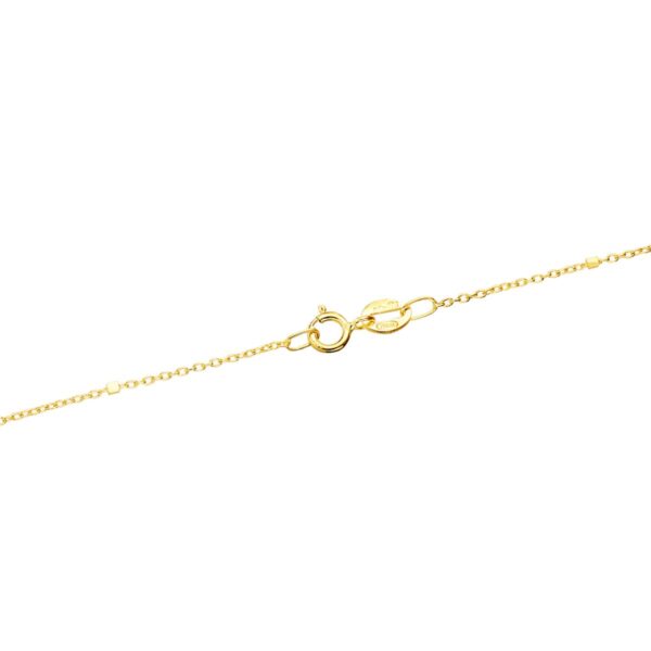 18K CADENA ORO AMARILLO HUECA COMBINADA FORZADA Y CUBOS. LARGO 40CM ANCHO 1 MM - Imagen 2