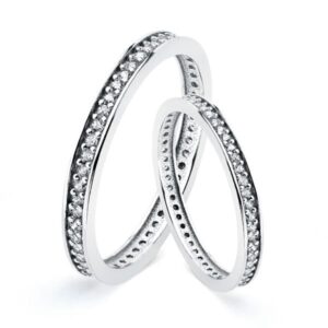 18K ALIANZA COMPLETA ORO BLANCO CIRCONITA CLAVADA ANCHO: 2 MM