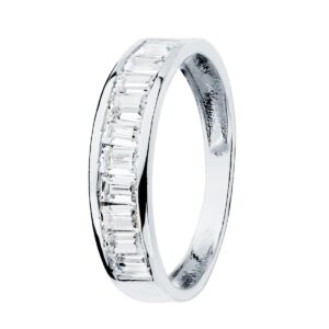 18K ALIANZA ORO BLANCO CIRCONITA BARRITAS 4,5 MM