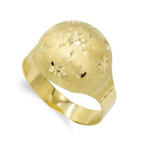 18K SORTIJA ORO AMARILLO MOTIVO REDONDO LAPIDADA. ANCHO: 16MM. ALTO: 7MM