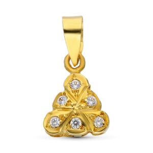 18K COLGANTE CIRCONITA ORO AMARILLO 9 MM