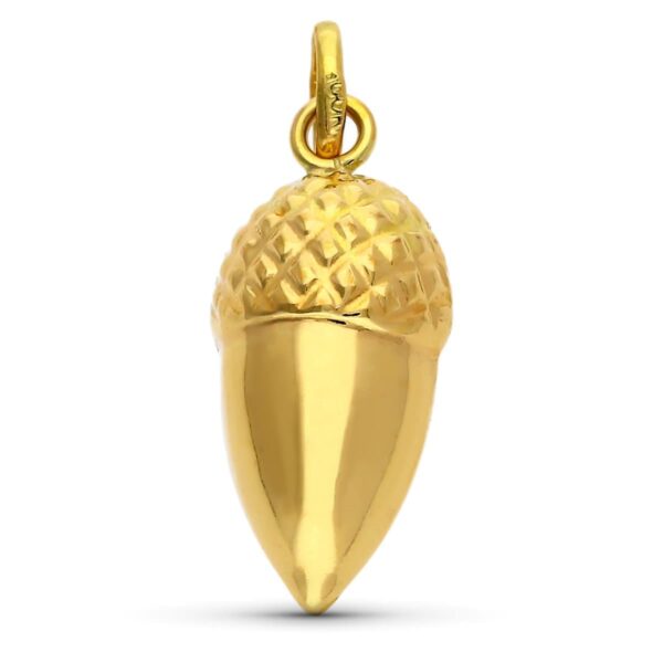 18K COLGANTE ORO AMARILLO BELLOTA 16 X 7 MM