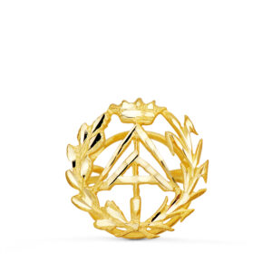 18K INSIGNIA ORO AMARILLO APAREJADOR ( ARQUITECTO TECNICO )16 X 15 MM