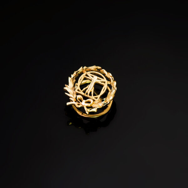 18K INSIGNIA ORO AMARILLO BELLAS ARTES. 15 X 14 MM - Imagen 2