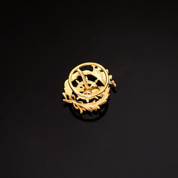 18K INSIGNIA ORO AMARILLO CIENCIAS POLITICAS 17 X 14 MM - Imagen 3