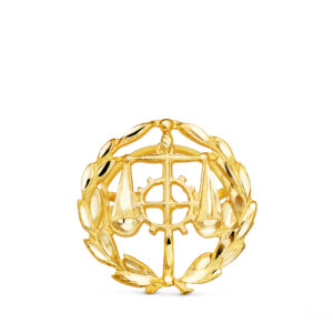 18K INSIGNIA ORO AMARILLO RELACIONES LABORALES (GRADUADO SOCIAL) 16 X 16 MM